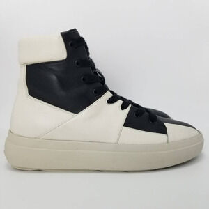 Represent Mens Alpha Mid Black/White Sneakers Color Block Lace Up Italy 10M